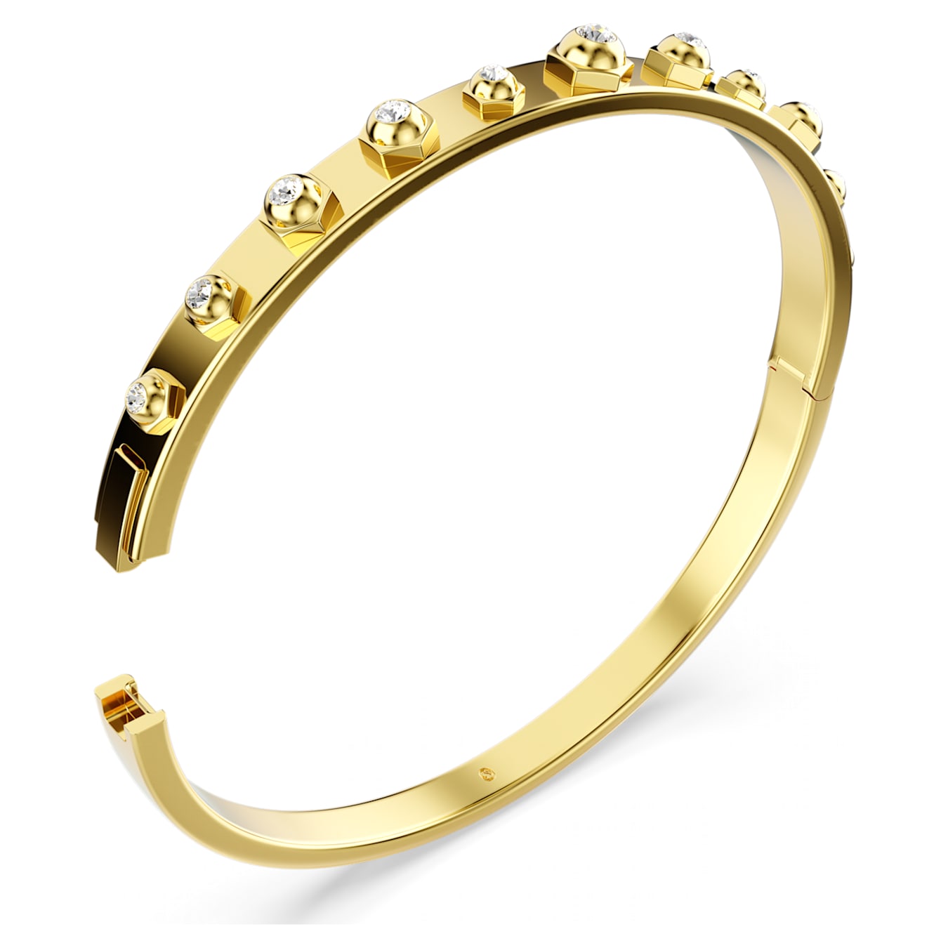 Brazalete Numina, Tallas redondas combinadas, Blanco, Baño tono oro