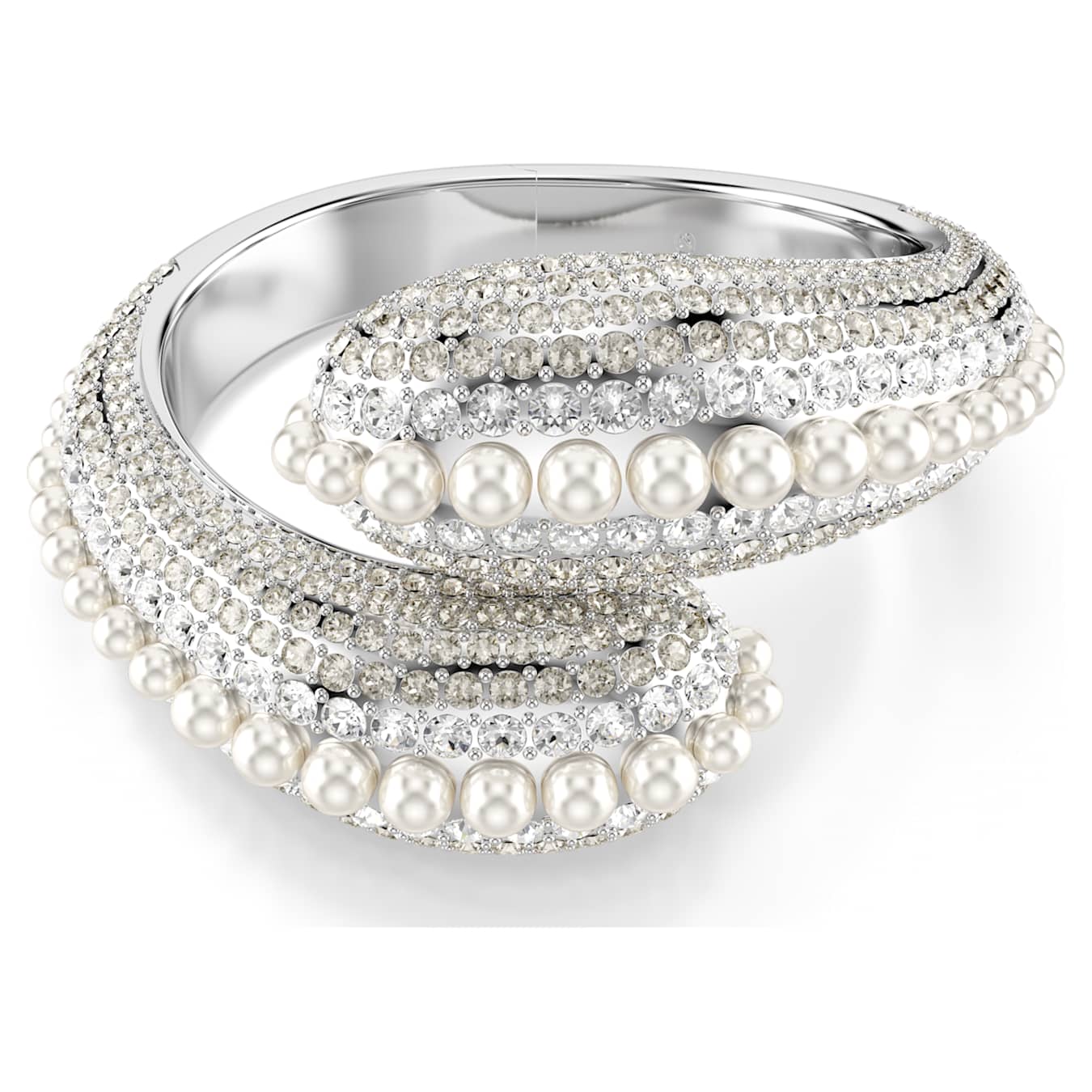 Brazalete Sublima, Talla redonda, Blanco, Baño de rodio