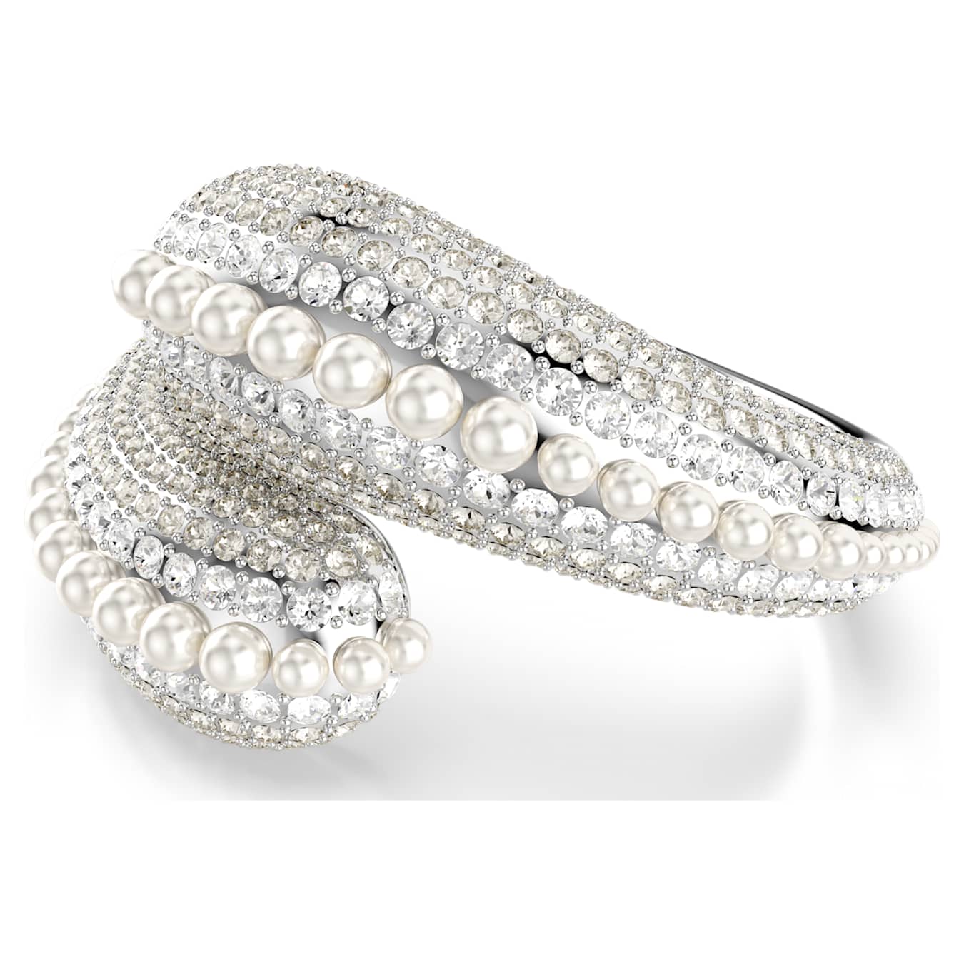 Brazalete Sublima, Talla redonda, Blanco, Baño de rodio