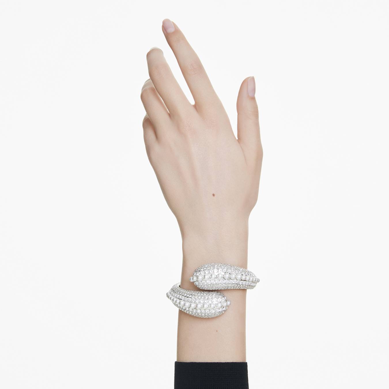 Brazalete Sublima, Talla redonda, Blanco, Baño de rodio