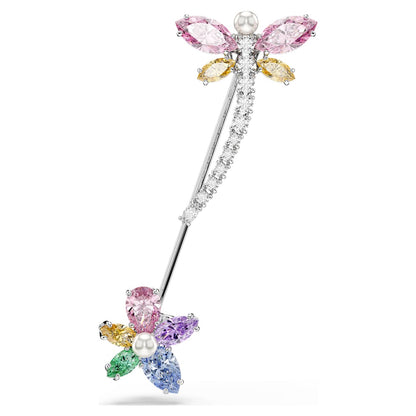 Broche Ariana Grande x Swarovski Tallas mixtas, Libélula, Multicolor, Baño de rodio