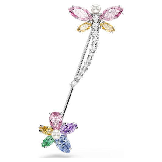 Broche Ariana Grande x Swarovski Tallas mixtas, Libélula, Multicolor, Baño de rodio