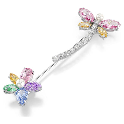 Broche Ariana Grande x Swarovski Tallas mixtas, Libélula, Multicolor, Baño de rodio