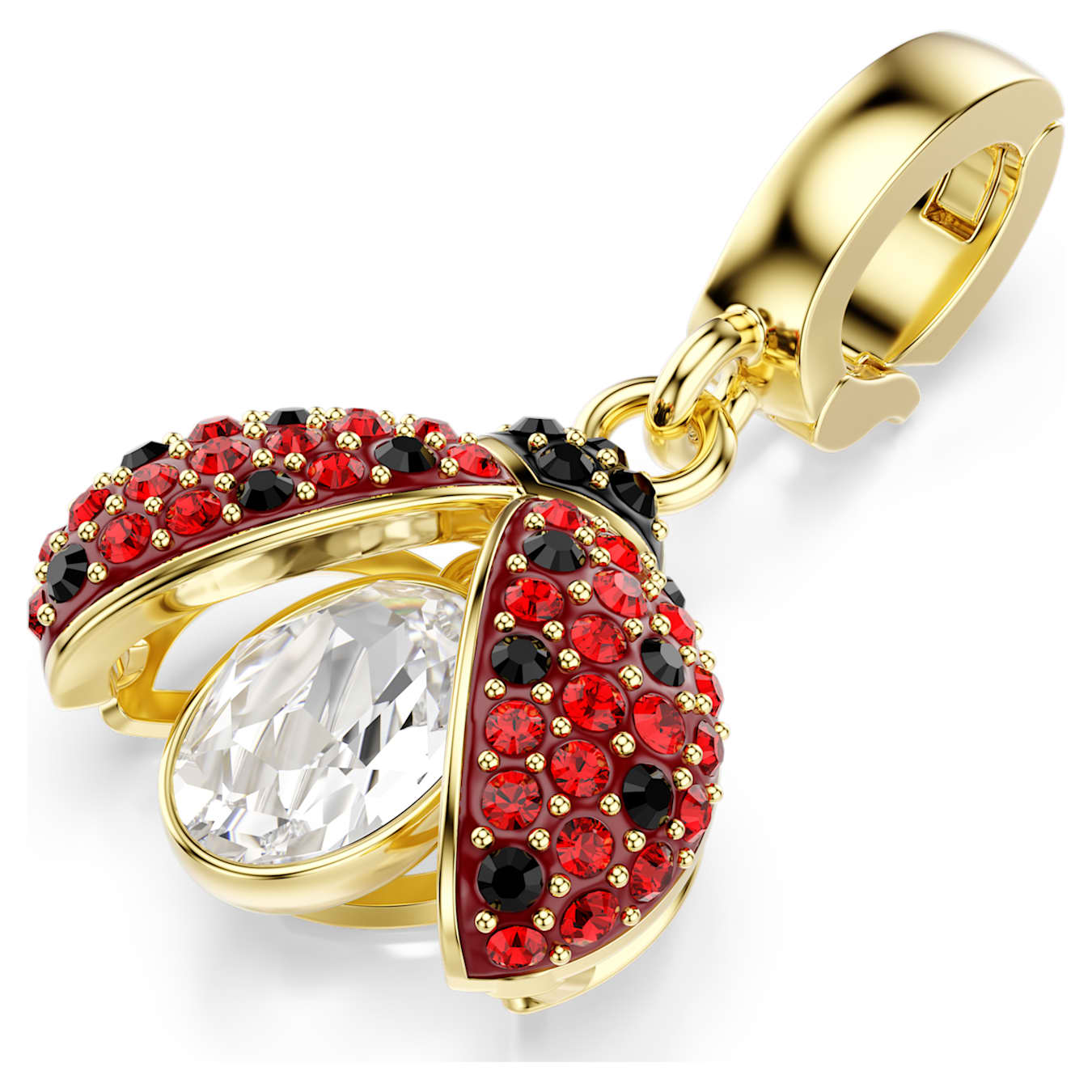 Charm Idyllia Tallas mixtas, Mariquita, Rojo, Baño tono oro