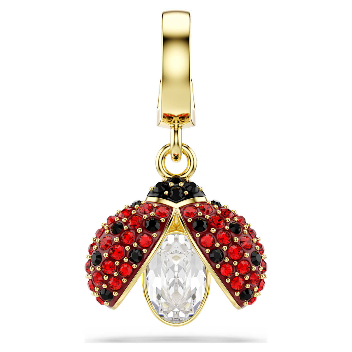 Charm Idyllia Tallas mixtas, Mariquita, Rojo, Baño tono oro