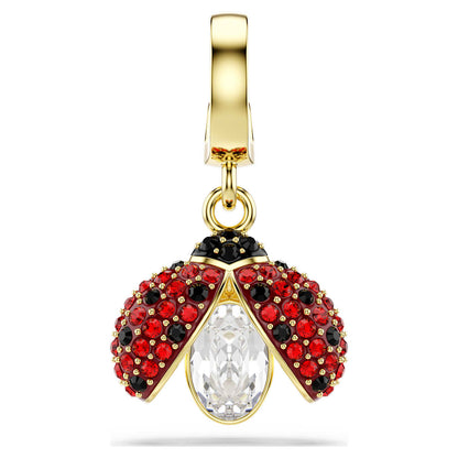Charm Idyllia Tallas mixtas, Mariquita, Rojo, Baño tono oro