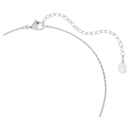 Colgante Ariana Grande x Swarovski Perla de cristal, Talla redonda, Flor, Blanco, Baño de rodio
