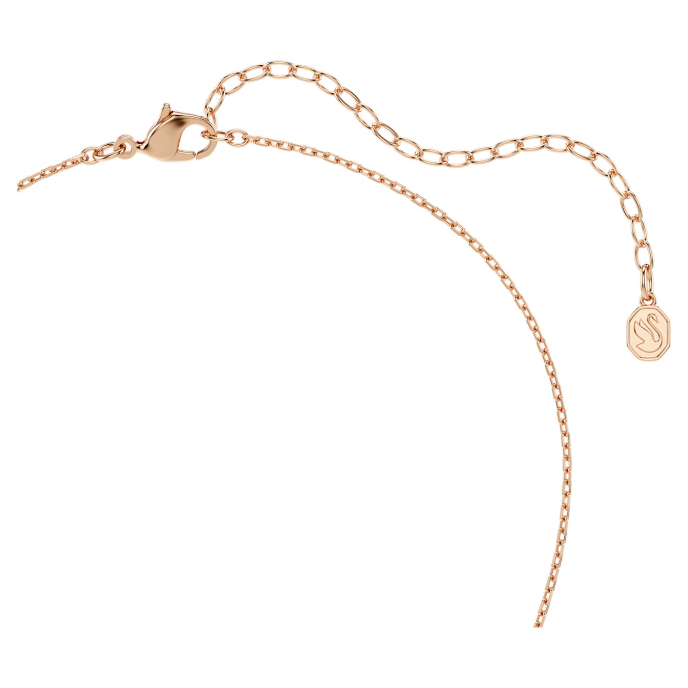 Colgante Dextera Talla redonda, Blanco, Baño tono oro rosa