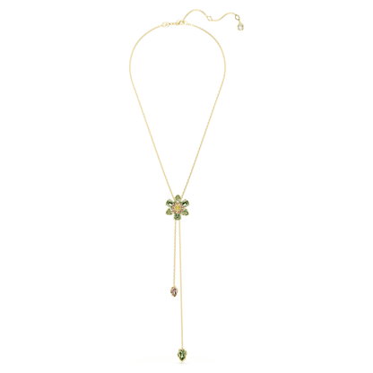 Colgante en Y Idyllia Tallas mixtas, Flor, Multicolor, Baño tono oro
