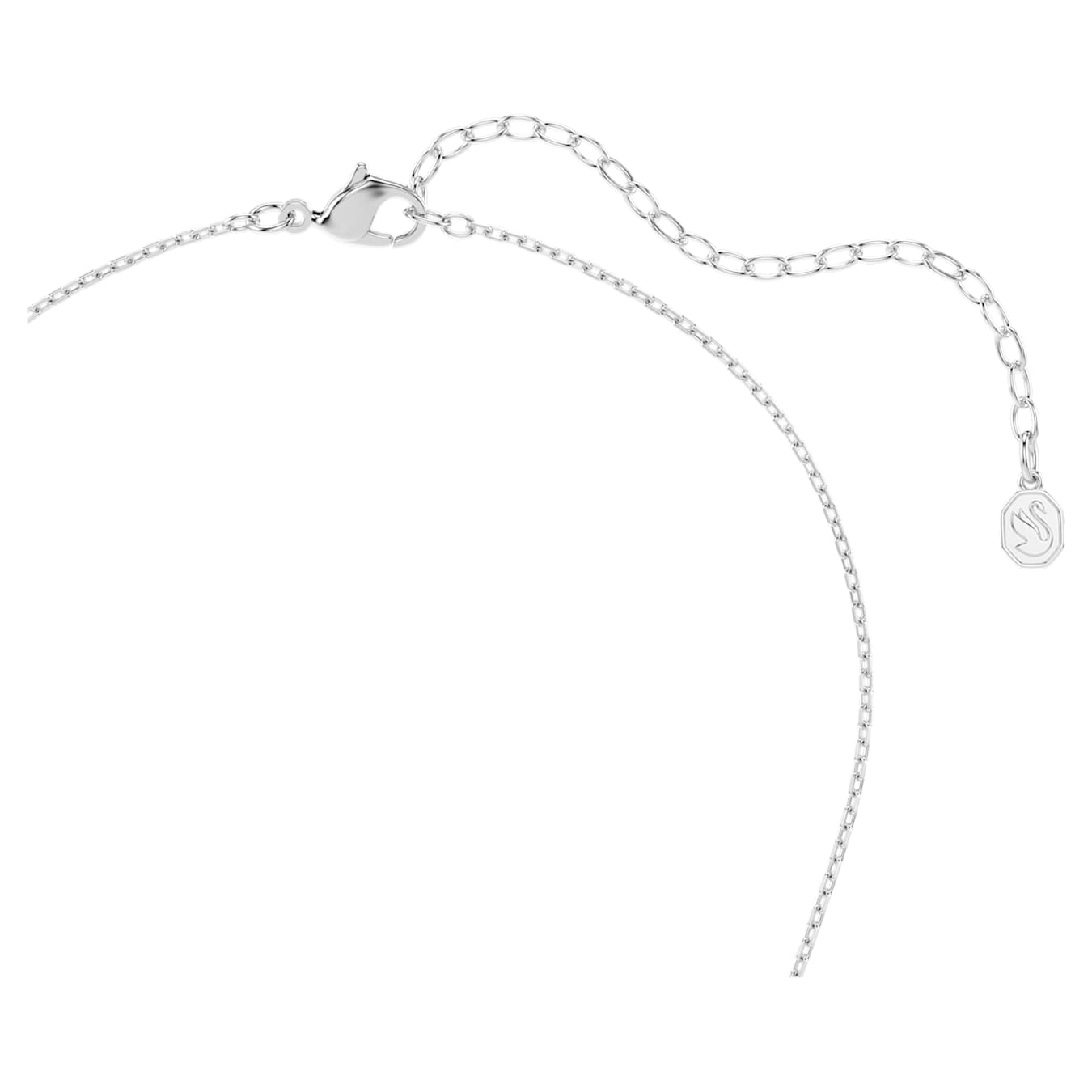 Colgante Hyperbola, Talla redonda, Blanco, Baño de rodio