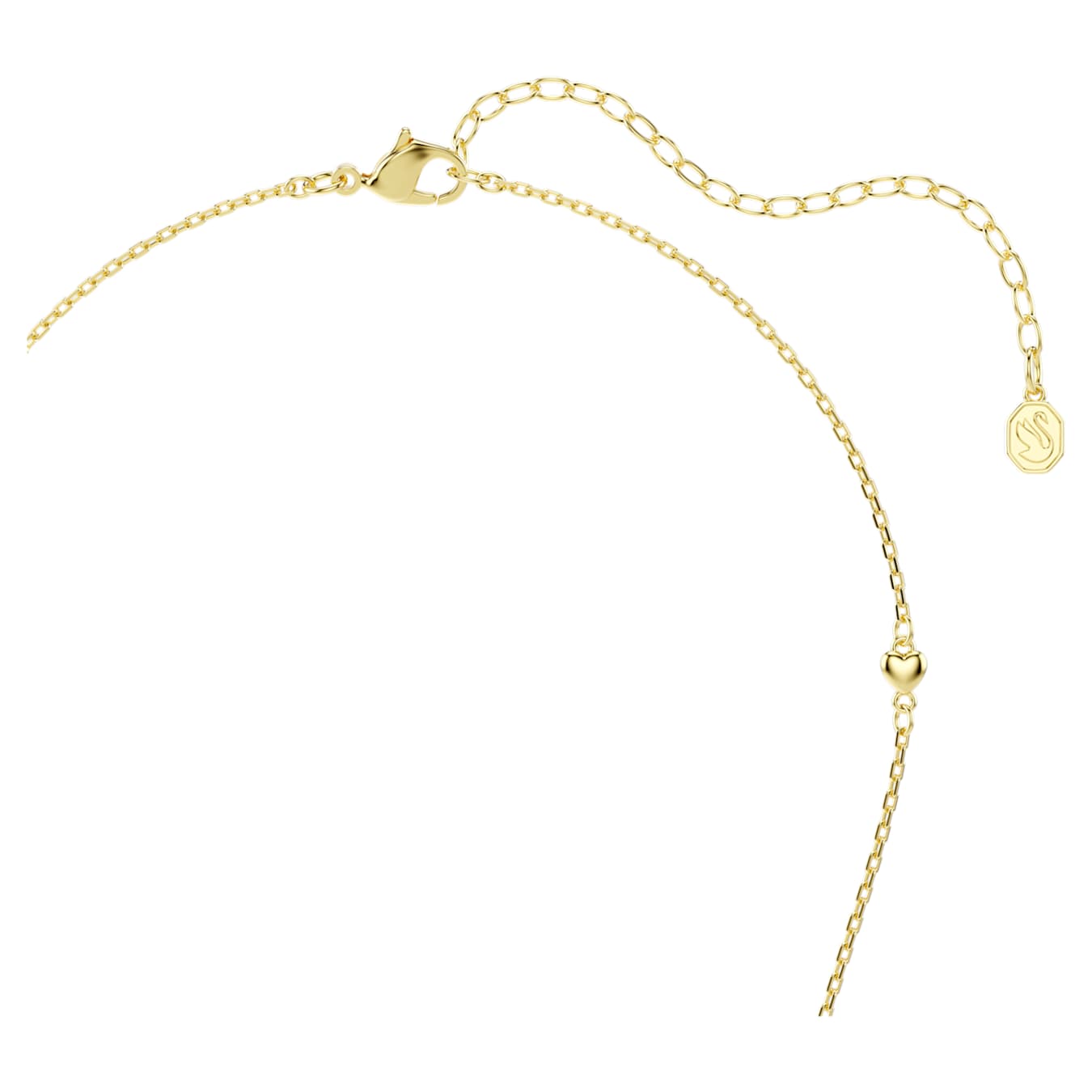 Colgante Idyllia Tallas mixtas, Corazón, Blanco, Baño tono oro
