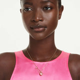 Colgante Idyllia Tallas mixtas, Corazón, llave, Rosa, Baño tono oro