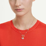 Colgante Idyllia Tallas mixtas, Corazón, llave, Rosa, Baño tono oro