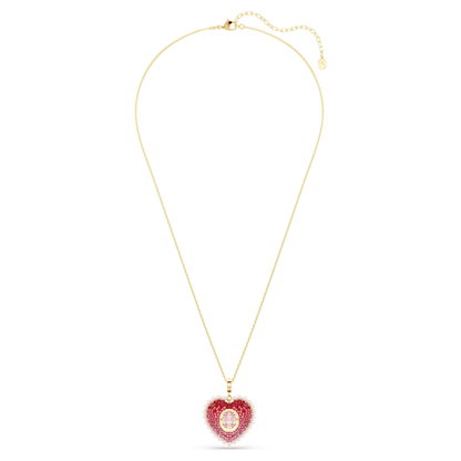 Colgante Idyllia Tallas mixtas, Corazón, Rosa, Baño tono oro