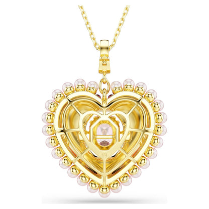 Colgante Idyllia Tallas mixtas, Corazón, llave, Rosa, Baño tono oro