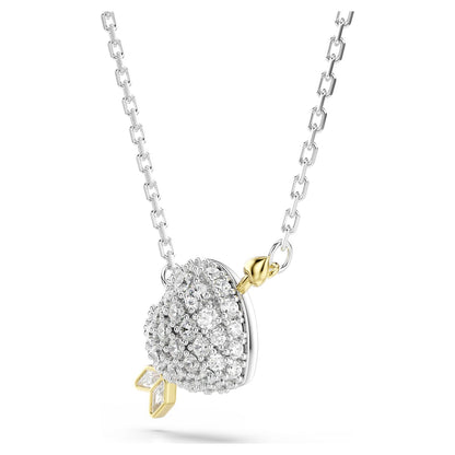 Colgante Idyllia Tallas mixtas, Corazón con flecha, Blanco, Combinación de acabados metálicos