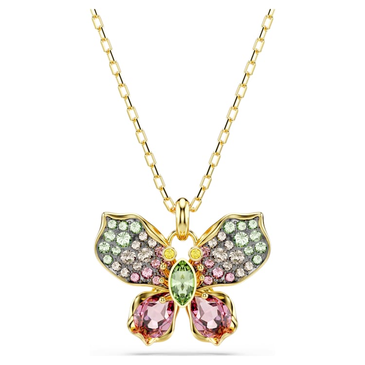 Colgante Idyllia Tallas mixtas, Pavé, Mariposa, Multicolor, Combinación de acabados metálicos