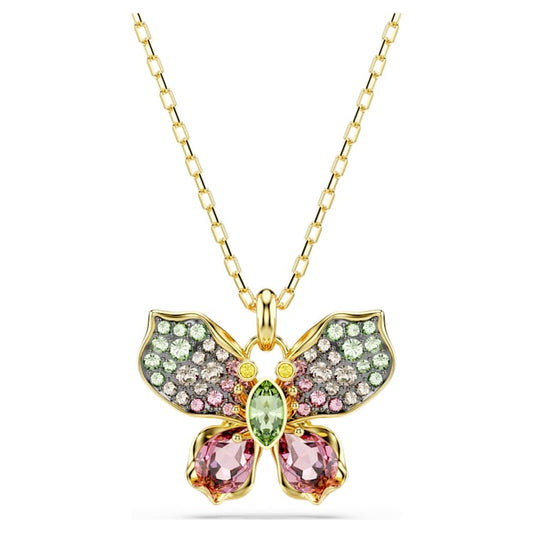 Colgante Idyllia Tallas mixtas, Pavé, Mariposa, Multicolor, Combinación de acabados metálicos