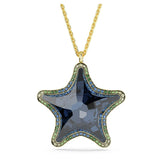 Colgante SCS Estrella de mar, Azul, Baño tono oro