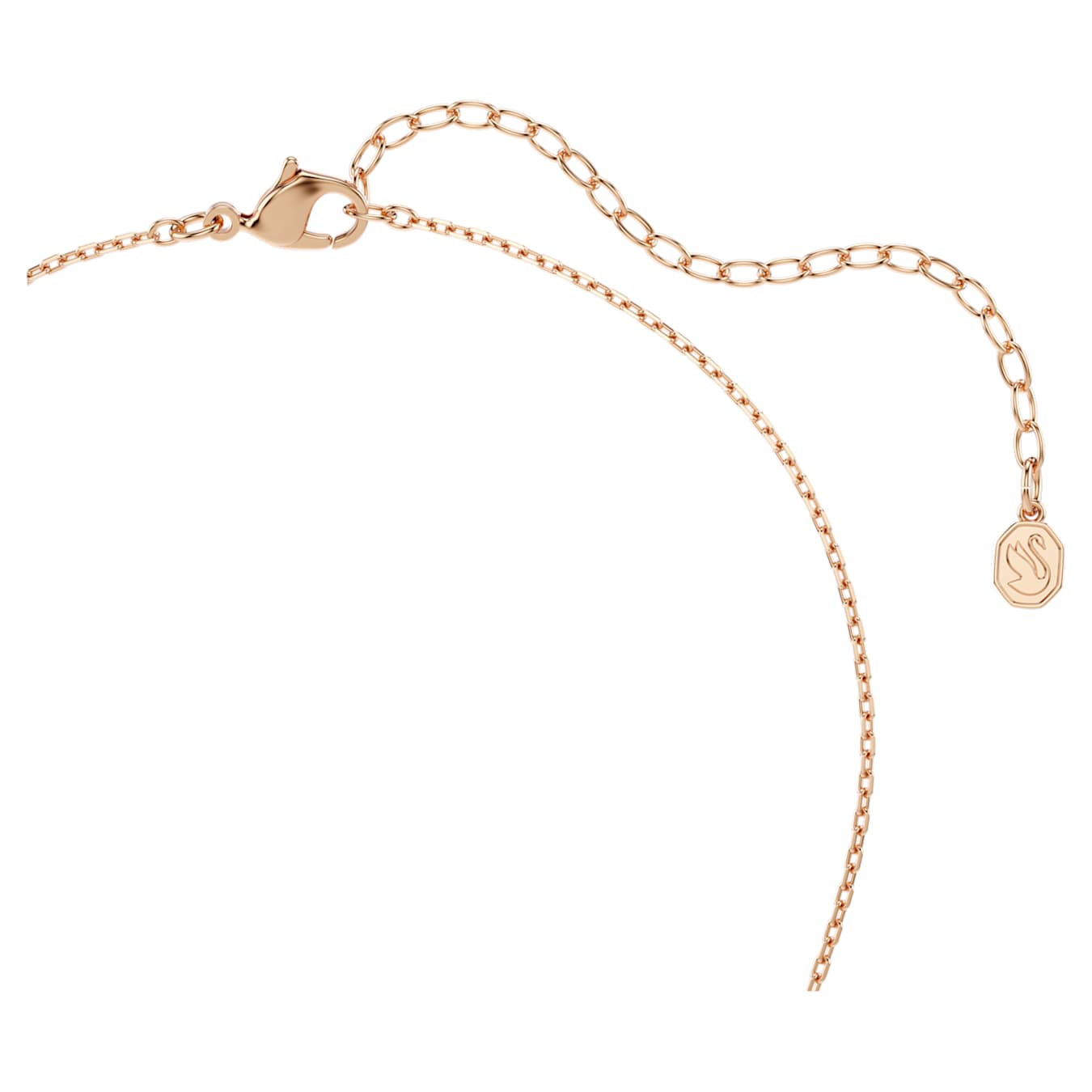 Colgante Swan Tallas mixtas, Cisne, Blanco, Baño tono oro rosa