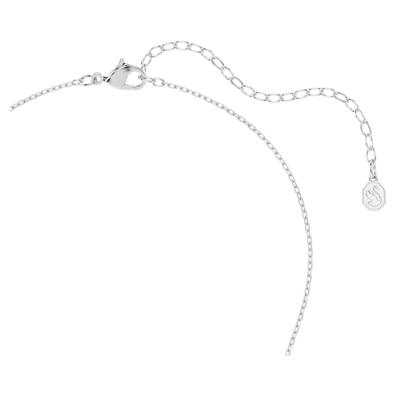 Colgante Symbolica Crystal Pearl, Talla redonda, Pavé, Herradura, Blanco, Baño de rodio