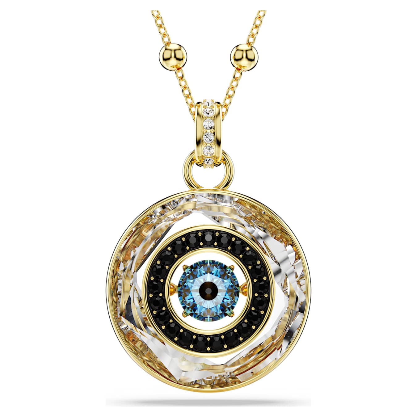 Colgante Symbolica Ojo turco, Mediano, Multicolor, Baño tono oro
