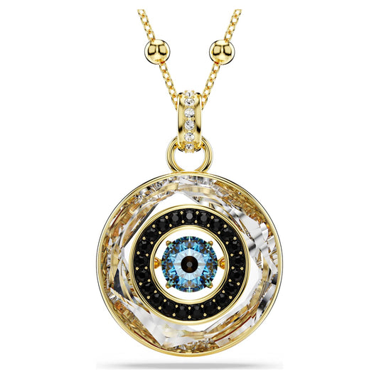 Colgante Symbolica Ojo turco, Mediano, Multicolor, Baño tono oro