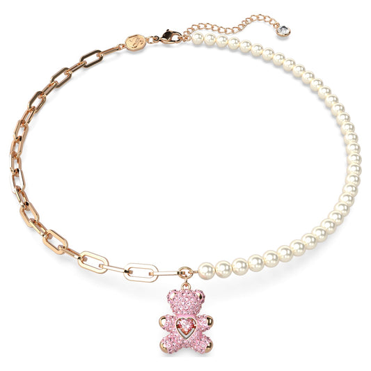 Colgante Teddy, Oso, Rosa, Baño tono oro rosa