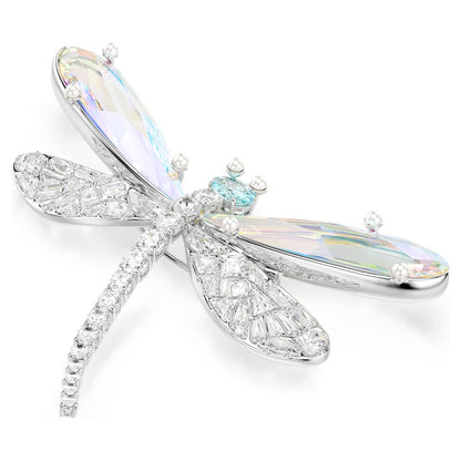 Colgante y broche Ariana Grande x Swarovski Perla de cristal, Tallas mixtas, Libélula, Blancos, Baño de rodio