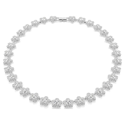 Collar Ariana Grande x Swarovski Talla redonda, Flor, Blanco, Baño de rodio