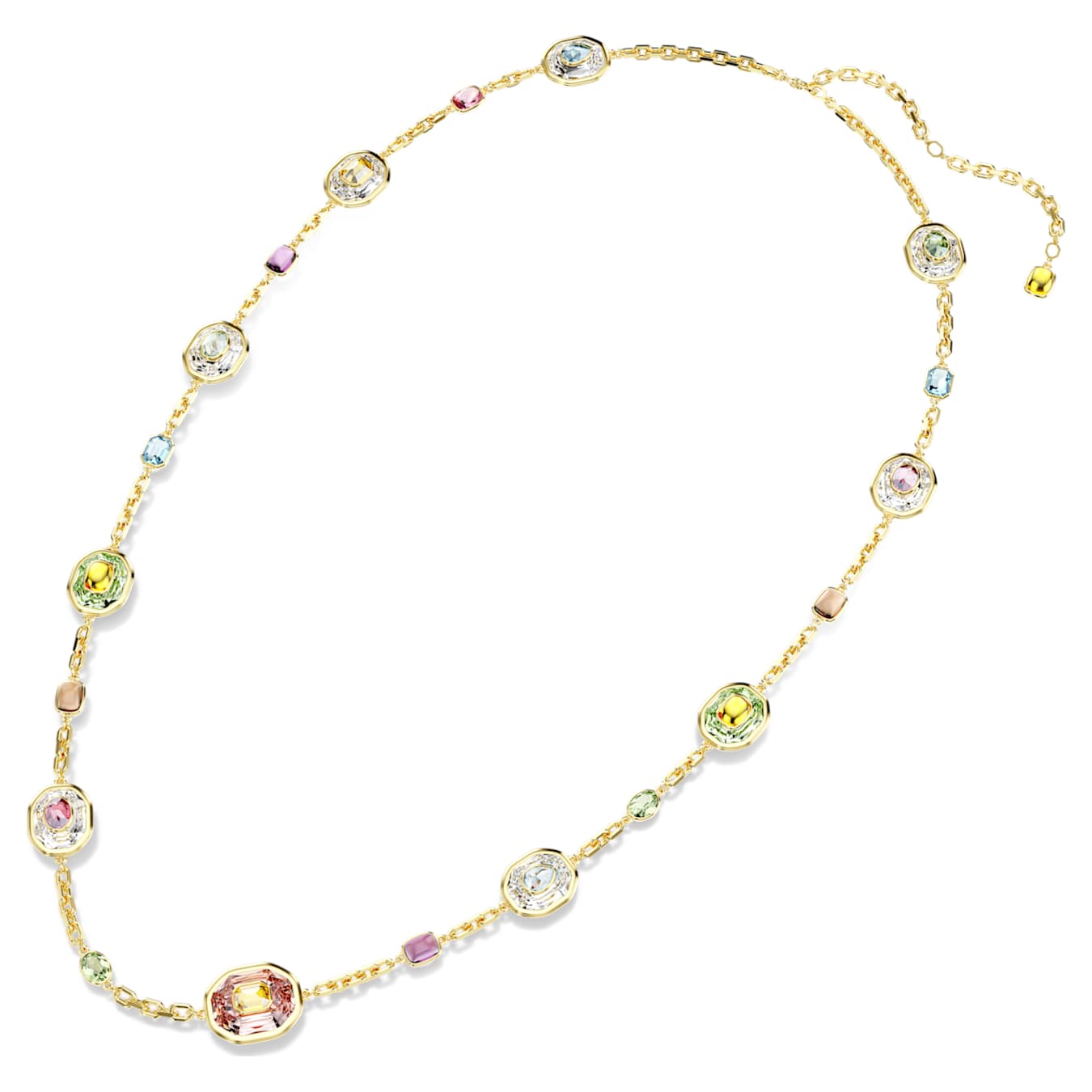 Collar Chroma Talla octogonal, Multicolor, Baño tono oro