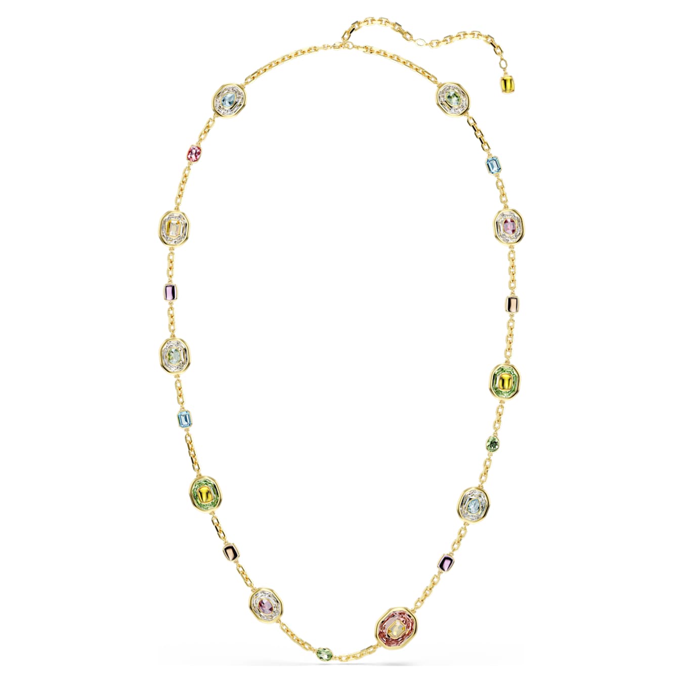 Collar Chroma Talla octogonal, Multicolor, Baño tono oro
