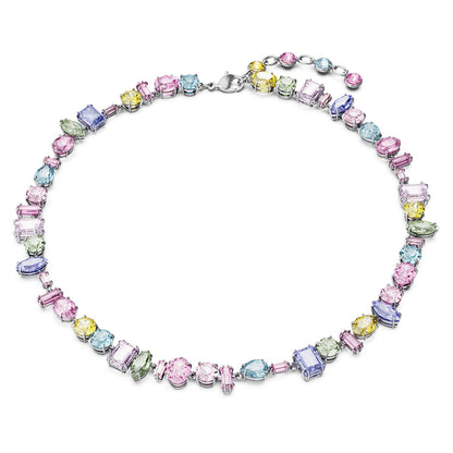 Collar Gema, Tallas mixtas, Multicolor, Baño de rodio