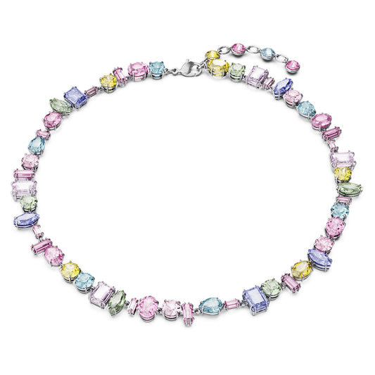 Collar Gema, Tallas mixtas, Multicolor, Baño de rodio
