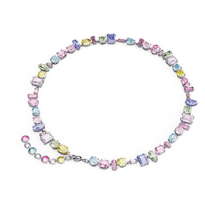 Collar Gema, Tallas mixtas, Multicolor, Baño de rodio