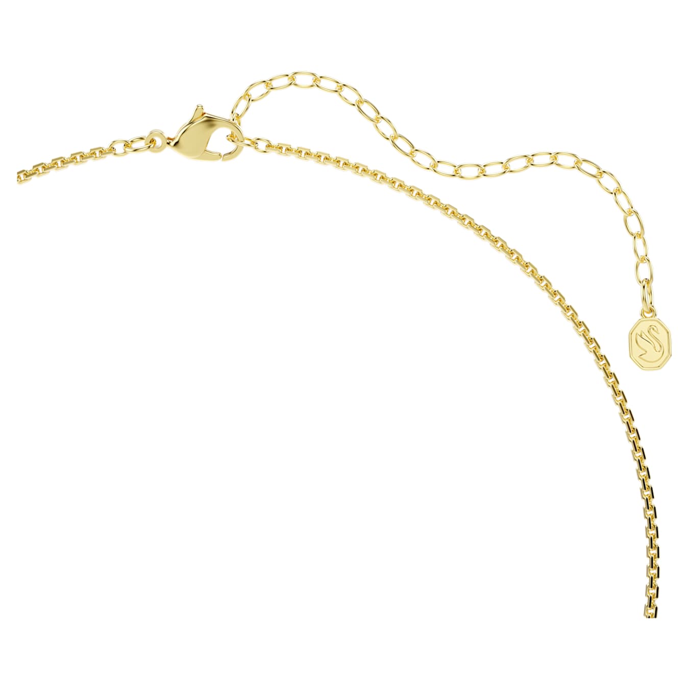 Collar Hyperbola Talla redonda, Blanco, Baño tono oro