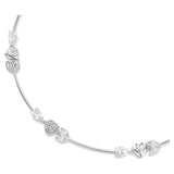 Collar Idyllia Corazón con flecha, Blanco, Baño de rodio