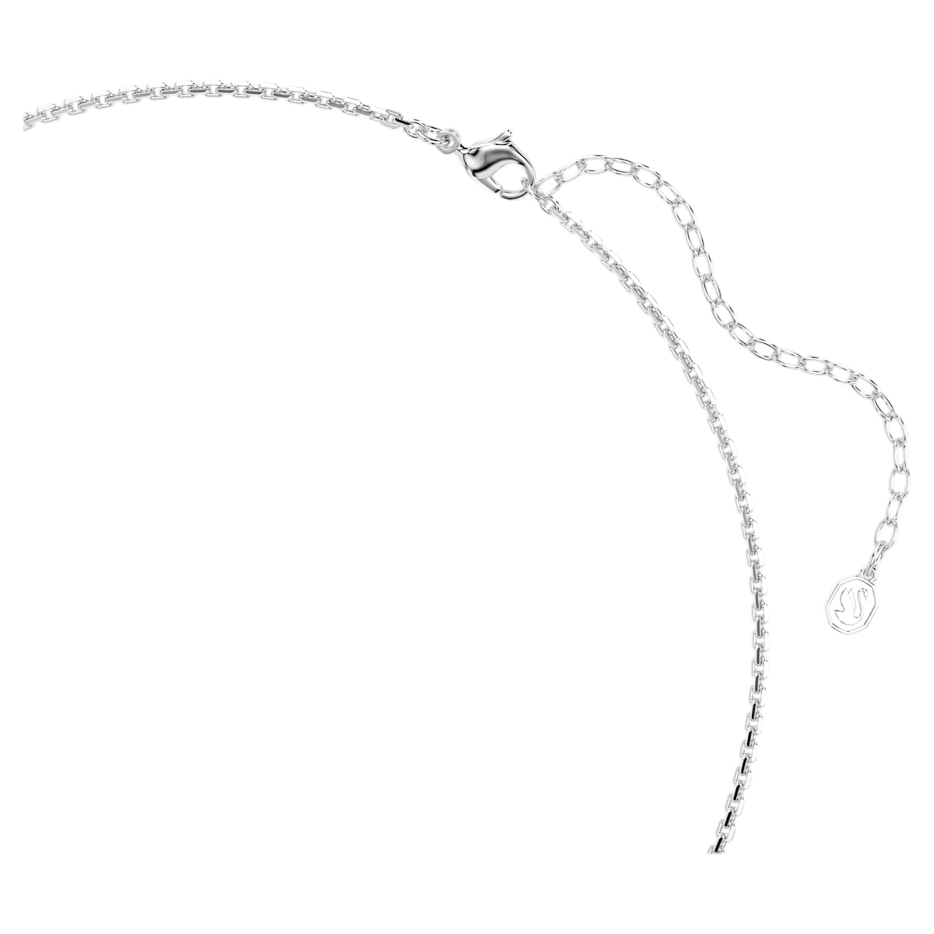 Collar Idyllia Corazón con flecha, Blanco, Baño de rodio