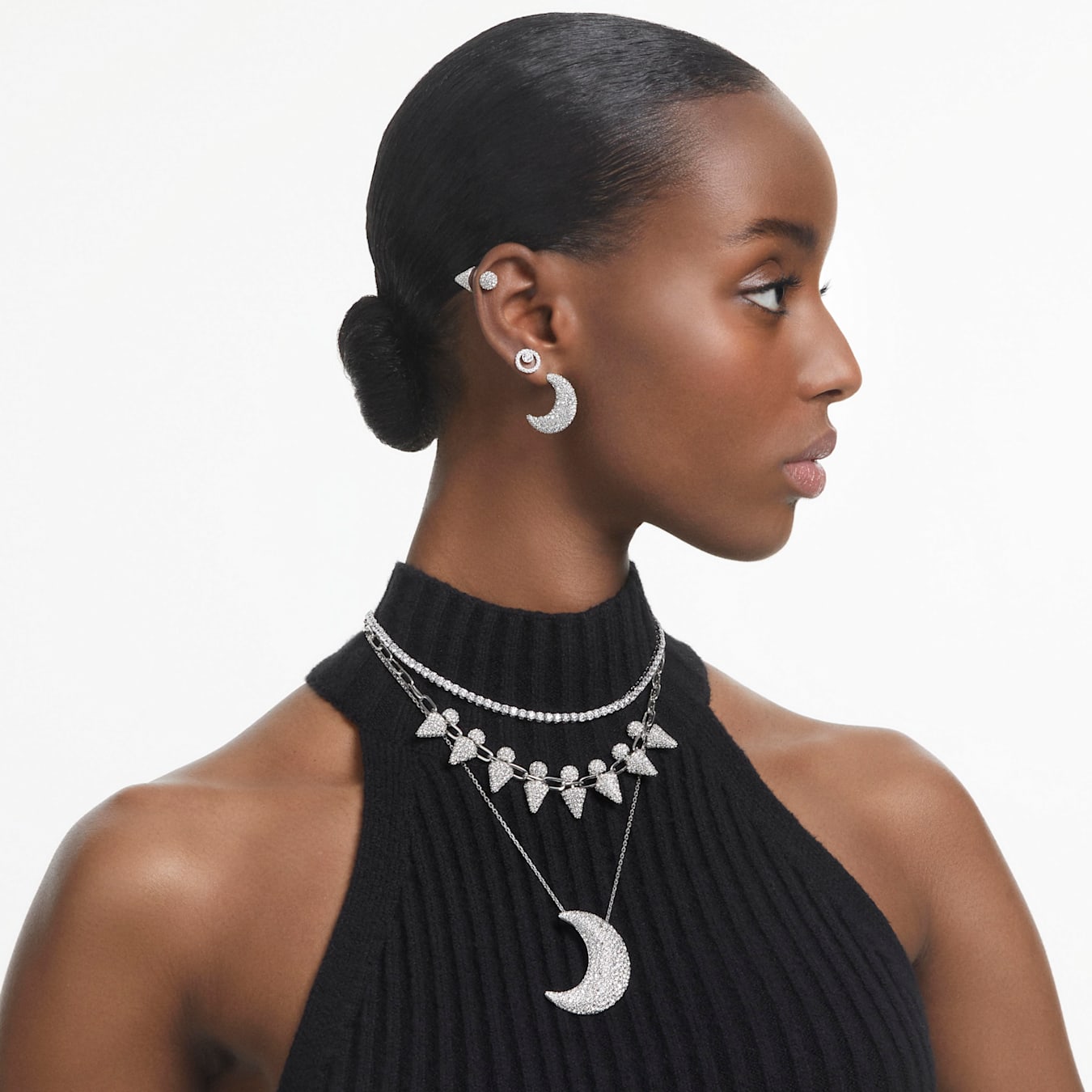 Collar Sublima, Blanco, Baño de rodio