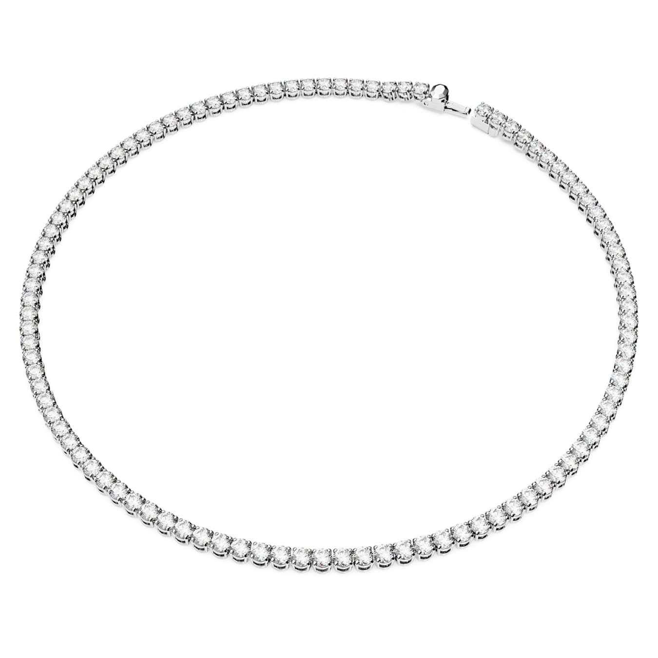 Collar Matrix Tennis Talla redonda, Blanco, Baño de rodio