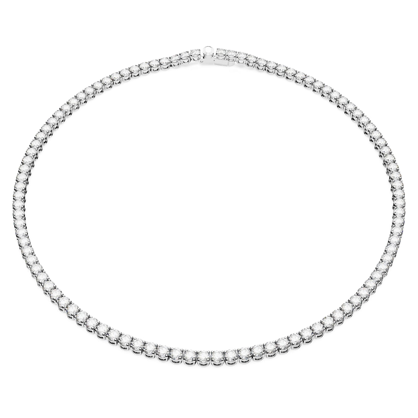Collar Matrix Tennis Talla redonda, Grande, Blanco, Baño de rodio