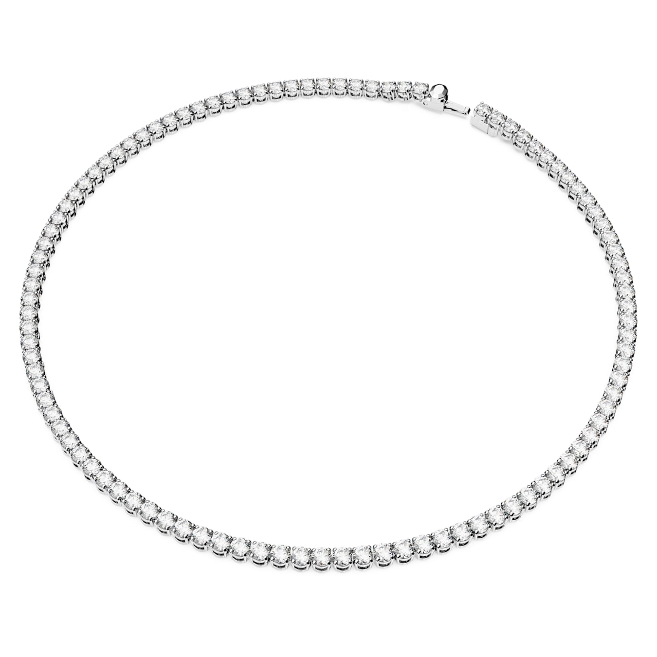 Collar Matrix Tennis Talla redonda, Grande, Blanco, Baño de rodio