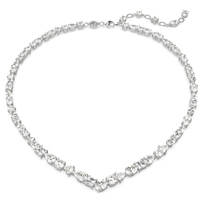 Collar Mesmera, Tallas mixtas, Blanco, Baño de rodio