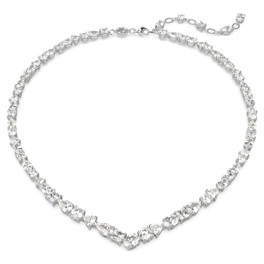 Collar Mesmera, Tallas mixtas, Blanco, Baño de rodio