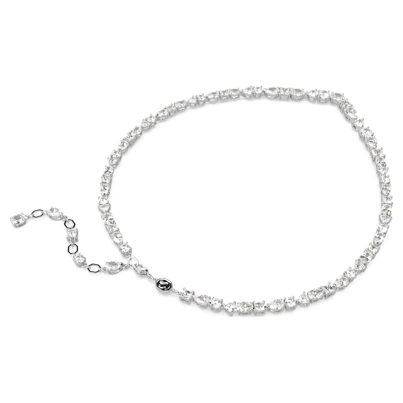 Collar Mesmera, Tallas mixtas, Blanco, Baño de rodio