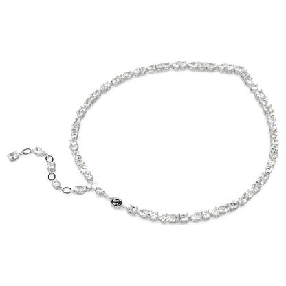 Collar Mesmera, Tallas mixtas, Blanco, Baño de rodio