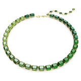 Collar Millenia, Talla octogonal, Degradado de color, Verde, Baño tono oro