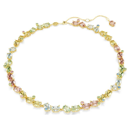 Collar Tennis Gema Tallas mixtas, Multicolor, Baño tono oro