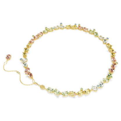 Collar Tennis Gema Tallas mixtas, Multicolor, Baño tono oro
