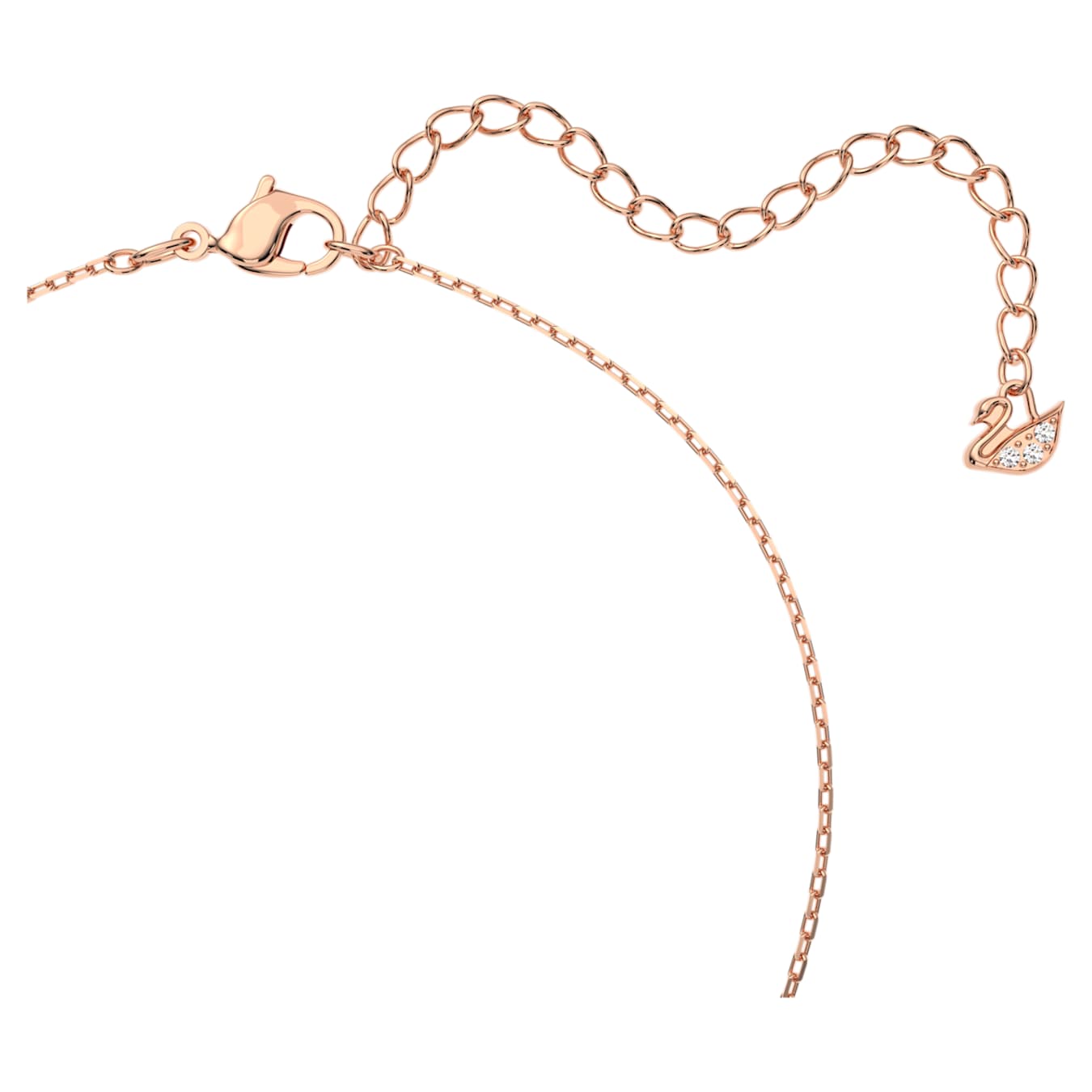 Collar Una Trébol, Rosa, Baño tono oro rosa